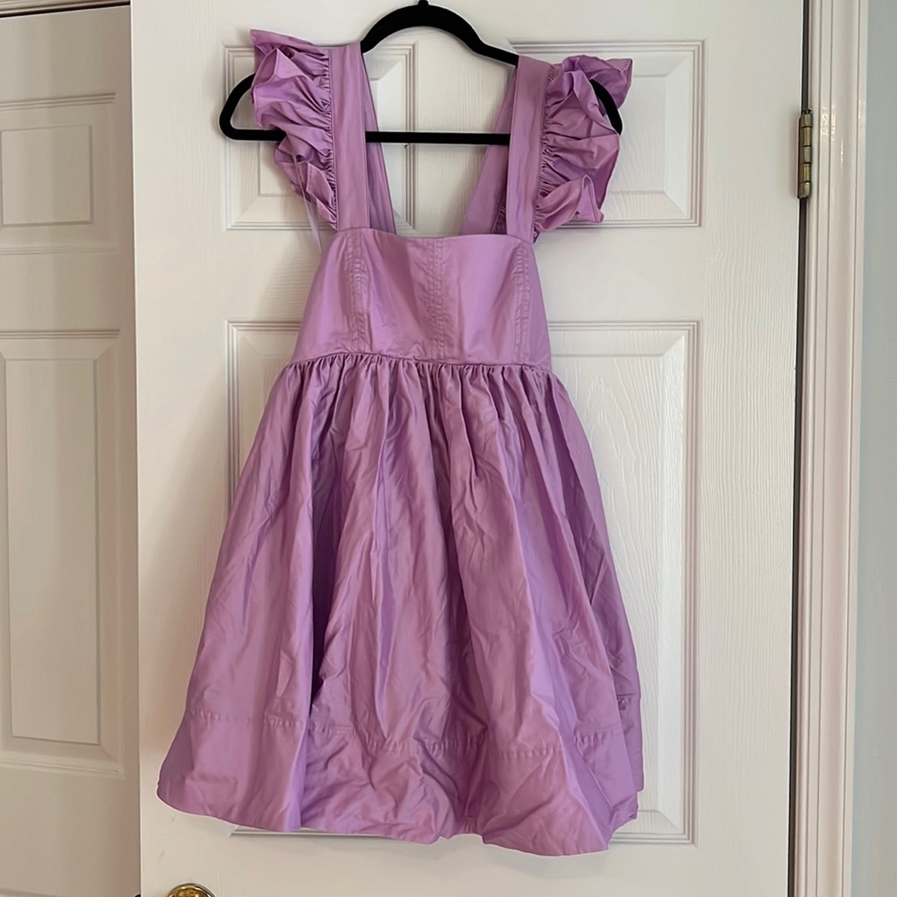 Lilac Ruffle Strap A-line Dress - Women